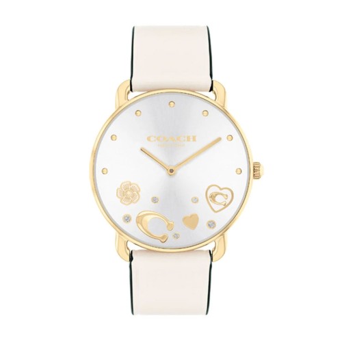 Montre Femme Coach Elliot cuir blanc 14504294