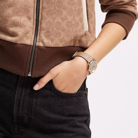 Montre femme coach eliot cuir marron 14504205 – analogiques