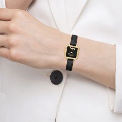 Montre femme coach cass cuir noir 14504225 - analogiques - edora - 1