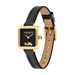 Montre femme coach cass cuir noir 14504225 - analogiques - edora - 2