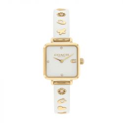 Montre femme coach cass cuir blanc 14504308 - analogiques - edora - 0
