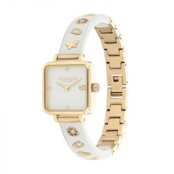 Montre femme coach cass cuir blanc 14504308 - analogiques - edora - 2