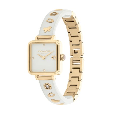 Montre femme coach cass cuir blanc 14504308 – analogiques