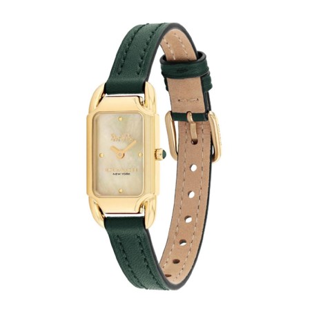 Montre femme coach cadie cuir vert 14504350 – analogiques