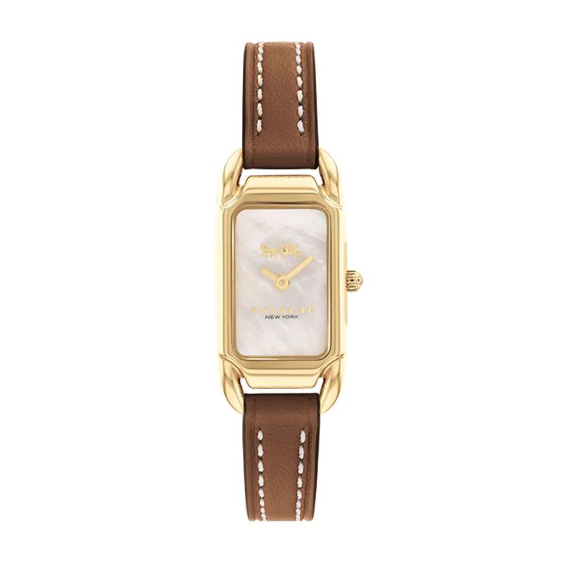 Montre femme coach cadie cuir marron 14504028 - analogiques - edora