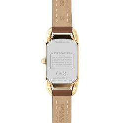 Montre femme coach cadie cuir marron 14504028 - analogiques - edora - 2