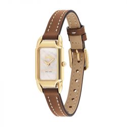 Montre femme coach cadie cuir marron 14504028 - analogiques - edora - 3