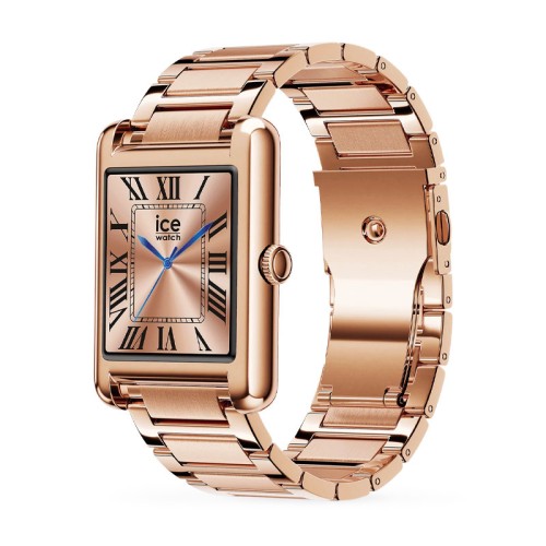 Montre unisexe connectée ICE smart TK 2.0 rectangulaire 1.41 Rose-Gold 025384