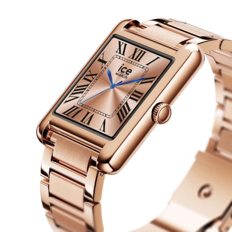Montre unisexe connectée ice smart tk 2.0 rectangulaire 1.41 rose-gold 025384 – ice watch montre homme