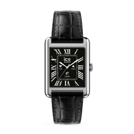 Montre unisexe connectée ice smart tk 2.0 rectangulaire 1.41 silver black 025380 – ice watch montre homme