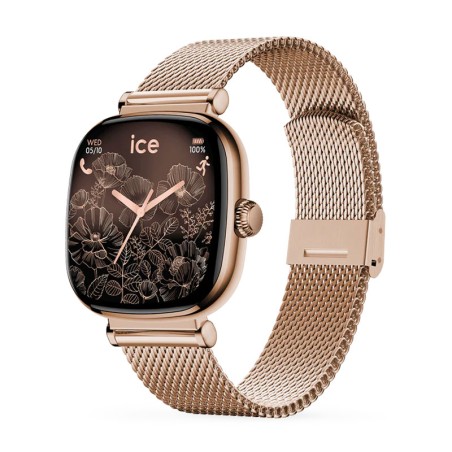 Montre unisexe connectée ICE smart SQ 2.0 carrée 1.70 Rose-Gold Milanese 025233