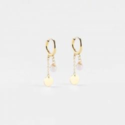 Boucles d'oreilles femme créoles zag josephine acier doré sec10958-01wht - creoles - edora - 0