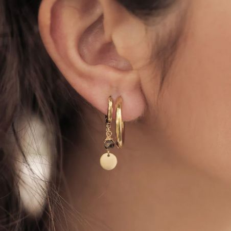 Creoles femme: créoles argent, or 18 carats & créoles or blanc - creoles - edora - 2