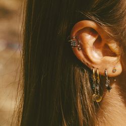 Boucles d'oreilles femme créoles zag josephine acier doré sec10958-01wht - creoles - edora - 2