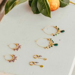 Boucles d'oreilles femme créoles zag josephine acier doré sec10958-01wht - creoles - edora - 3