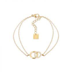 Bracelet femme zag antonio acier doré sbx25491-01wht - bracelets-acier - edora - 0