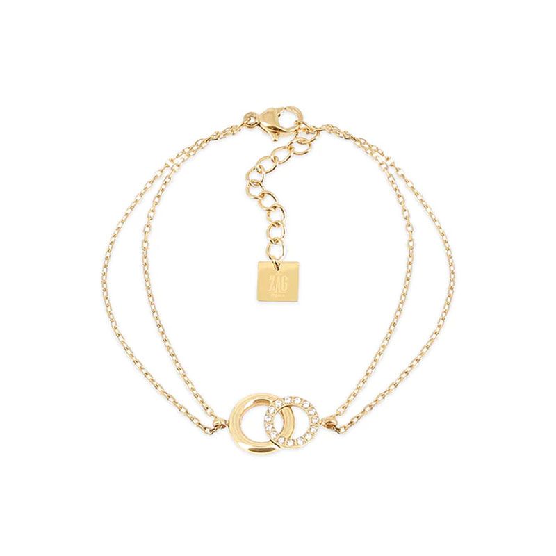 Bracelet femme zag antonio acier doré sbx25491-01wht - bracelets-acier - edora