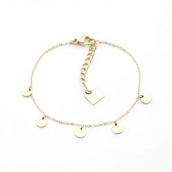 Bracelet femme zag confettis acier doré sbs4242-01uni - bracelets-acier - edora - 0