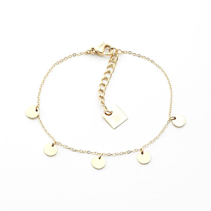 Bracelet femme zag confettis acier doré sbs4242-01uni - bracelets-acier - edora