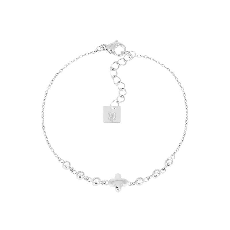 Bracelet femme zag shanks acier argenté sbs26815-00wht - bracelets-acier - edora