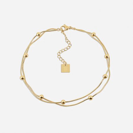 Bracelet cheville femme: chaine de cheville argent & or femme - chaines-de-chevilles - edora - 1