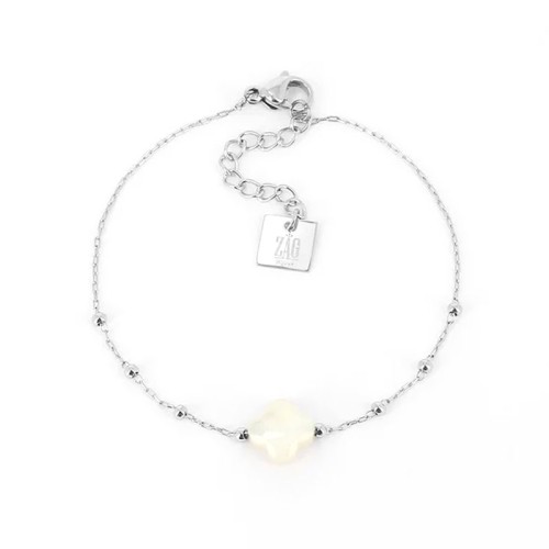 Bracelet Femme ZAG Velasquez acier argenté et nacre SBS07970-00SEL