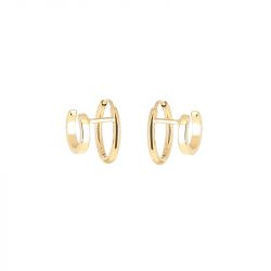 Boucles d'oreilles femme créoles zag ancila acier doré sex25477-01uni - creoles - edora - 0