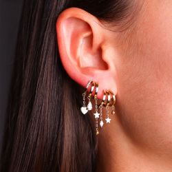 Boucles d'oreilles femme créoles zag beatriz acier doré sex25183-01wht - creoles - edora - 1