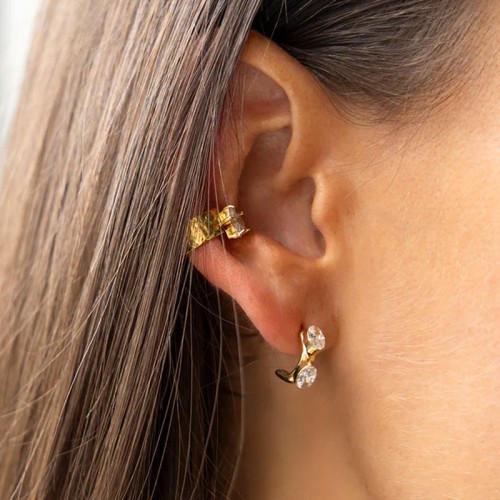 Boucles d'oreilles femme créoles ZAG Boat acier argenté SEC26919-00WHT