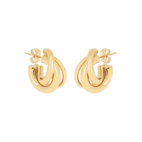 Boucles d’oreilles acier inoxydable: puces & créoles en acier - creoles - edora - 1