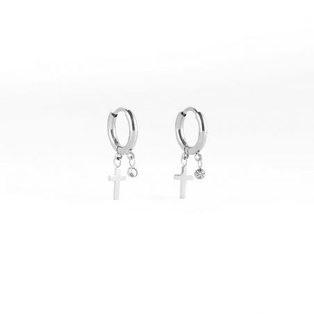 Creoles femme: créoles argent, or 18 carats & créoles or blanc - creoles - edora - 1