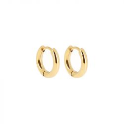 Boucles d'oreilles femme créoles zag martine acier doré sec5838-01uni - creoles - edora - 0