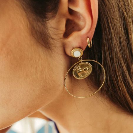 Creoles femme: créoles argent, or 18 carats & créoles or blanc - creoles - edora - 2