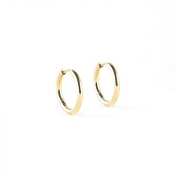 Boucles d'oreilles femme créoles zag rosa acier doré sec5879-01uni - creoles - edora - 0