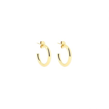 Boucles d’oreilles acier inoxydable: puces & créoles en acier - creoles - edora - 1