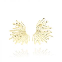 Boucles d'oreilles femme pendantes zag angelo acier doré sel19987-01uni - pendantes - edora - 0