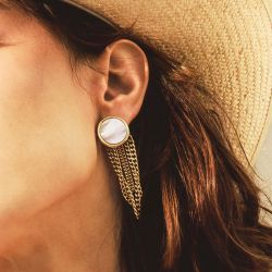 Boucles d'oreilles femme pendantes zag wida acier argenté sel25465-00sel - pendantes - edora - 1