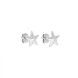 Boucles d'oreilles femme puces zag delta acier argenté sep24376-00uni - puces - edora - 0