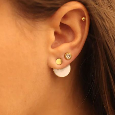 Boucles d'oreilles par matiere - puces - edora - 2