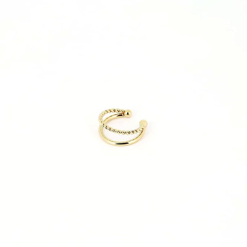 Earcuff femme zag randa acier doré slk13982-01uni - boucles-d-oreilles-acier - edora