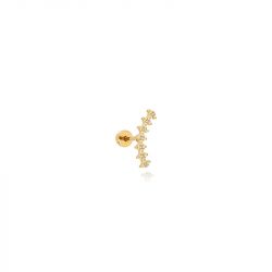 Piercing femme zag melbourne acier doré sla21951-01wht - piercing-femme - edora - 0