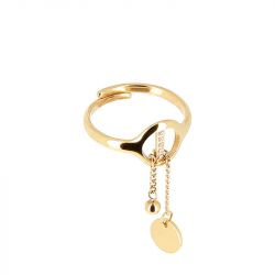 Bague femme zag hoya acier doré srr24502-01uni - bagues-acier - edora - 0