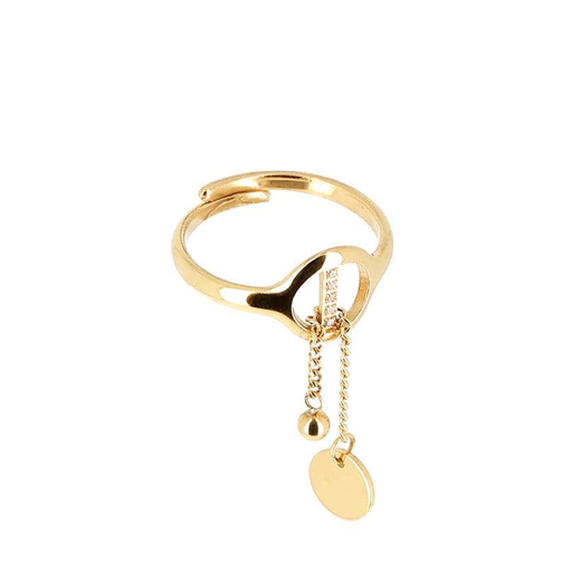 Bague femme zag hoya acier doré srr24502-01uni - bagues-acier - edora