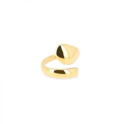 Bague femme zag hug acier doré srl22056-01uni - bagues-acier - edora - 0