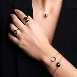 Bague femme zag hug acier doré srl22056-01uni - bagues-acier - edora - 2