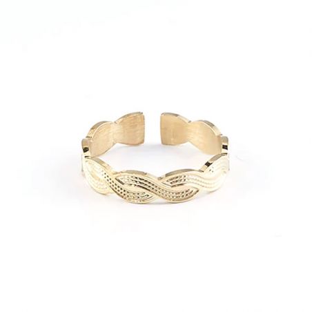 Bague acier homme & femme : bague en acier doré, noir, rose - bagues-acier - edora - 1