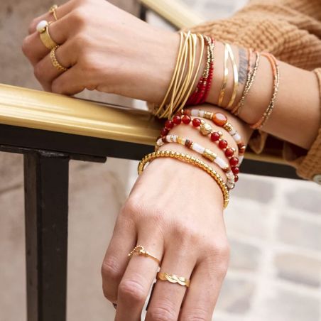 Bague acier homme & femme : bague en acier doré, noir, rose - bagues-acier - edora - 2