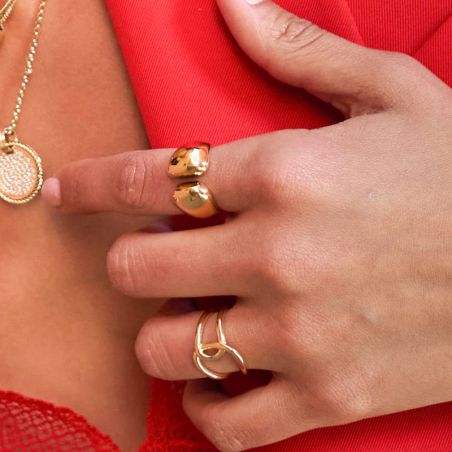 Bague acier homme & femme : bague en acier doré, noir, rose - bagues-acier - edora - 2