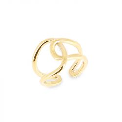 Bague femme zag kora acier doré srr24275-01uni - bagues-acier - edora - 0