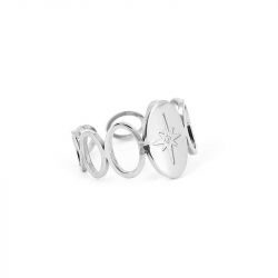 Bague femme zag sardaigne acier argenté srr14312-00uni - bagues-acier - edora - 0